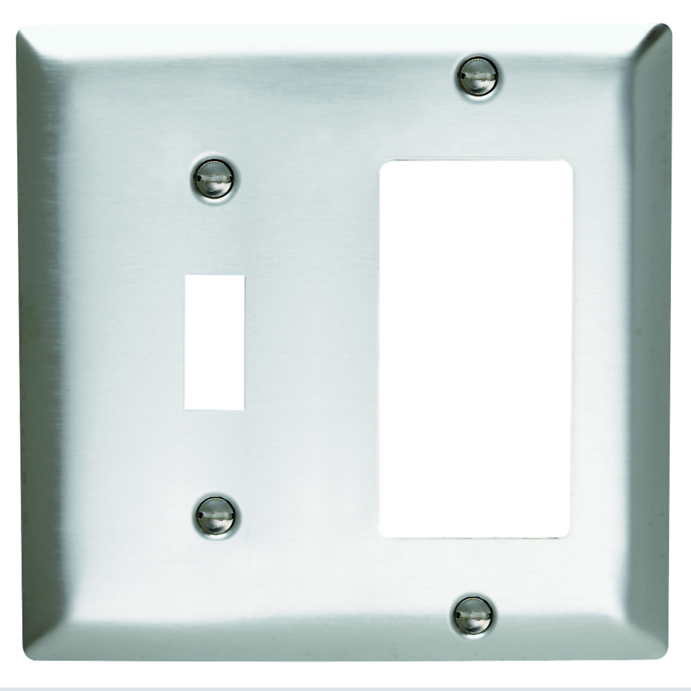 Smooth Metal Wall Plate 1gang Toggle 1gang Decorator 302 Stainless Steel