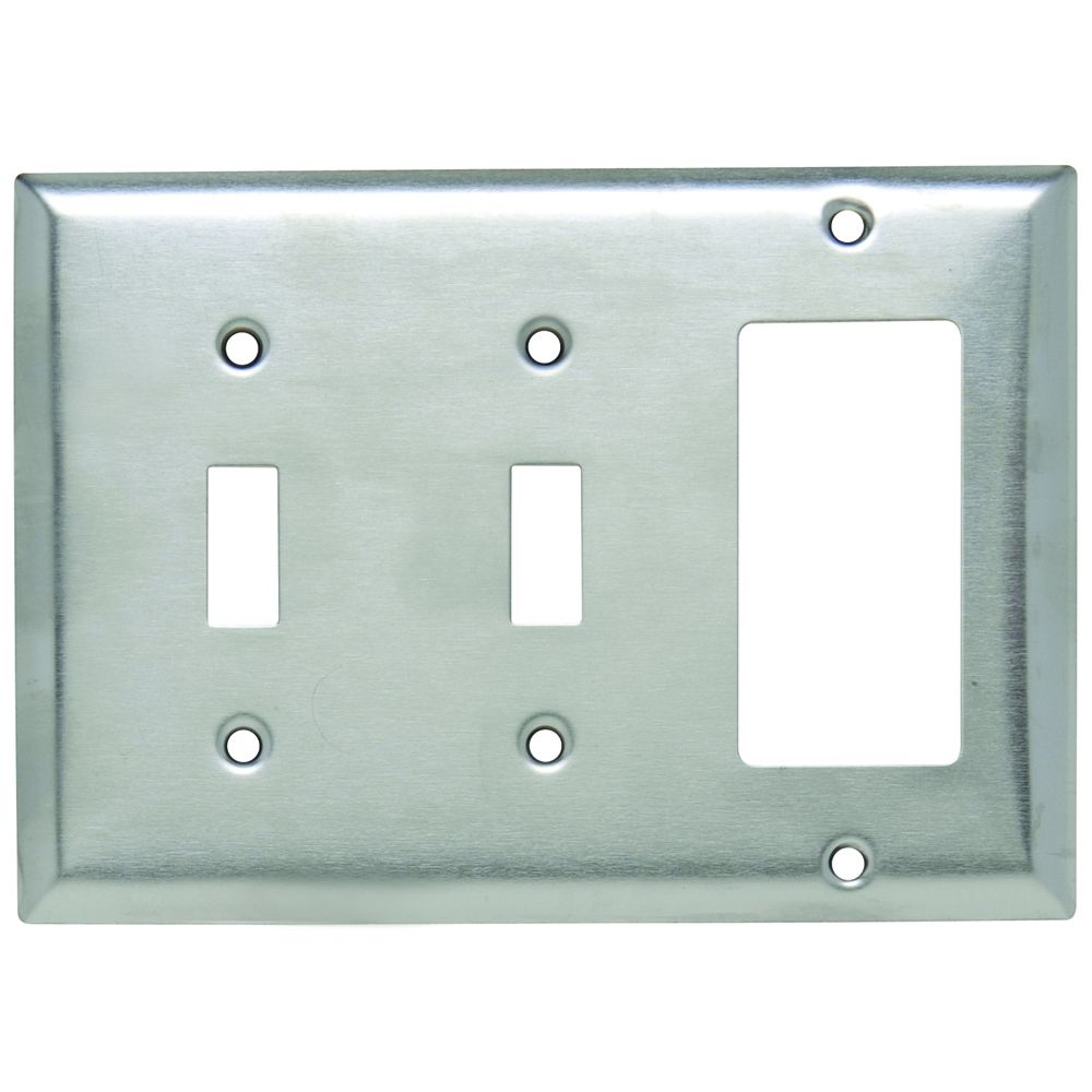 Smooth Metal Wall Plate 2gang Toggle 1gang Decorator 302 Stainless Steel