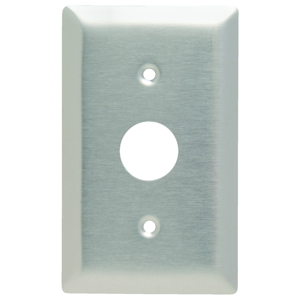 Single gang wall plate for Key locking series lock switch. Smooth 302 Stainless steel.