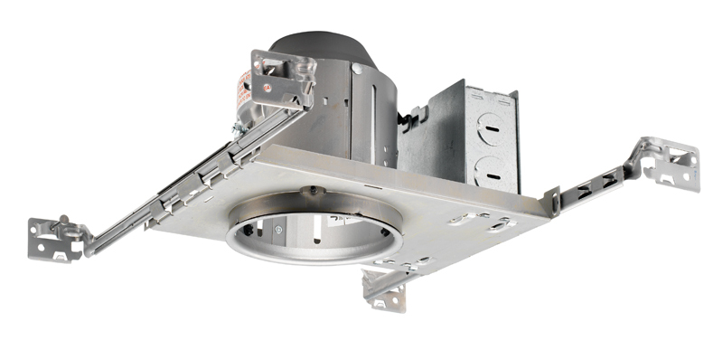 The incandescent 4-inch round non-IC housing is designed for use in non-insulated areas or where insulation is spaced at least 3 inches from the housing and typically used in new construction.