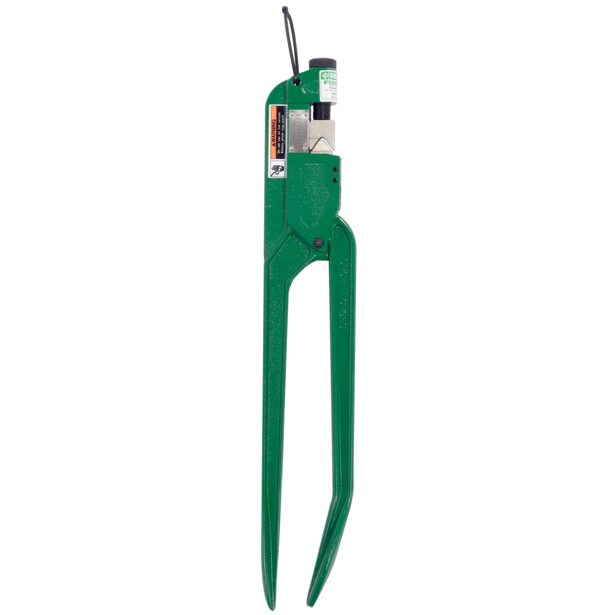 Simple screw adjustment for connector size.     Forged body and handle for durability.