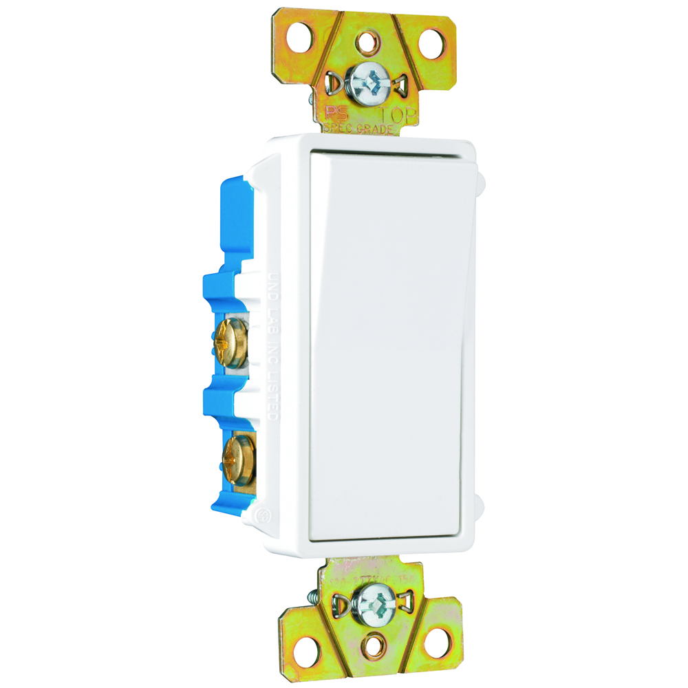 NAFTA-Compliant Decorator Switch,4Way 15Amp 120/277V, White