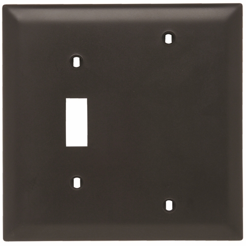 Trademaster Plate 2gang 1toggle 1 Blank Brown