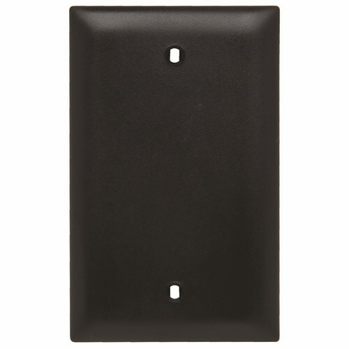 Trademaster Wall Plate 1gang 1 Blank Box Mount Black