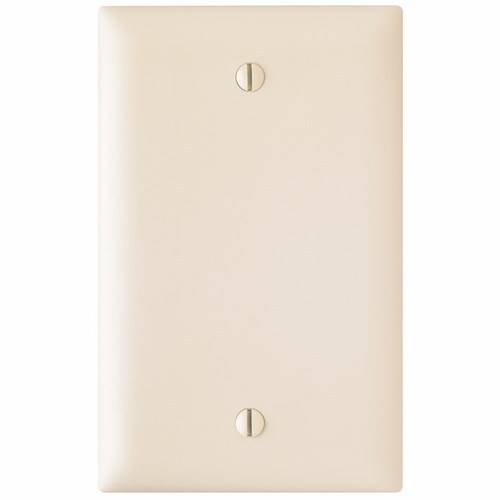 Trademaster Wall Plate, single gang and blank box mount, is molded of rugged, practically indestructible self-extinguishing nylon. It is preferred for hospital, industrial, institutional, and other high-abuse applications. Available in Ivory, White, Brown, Gray, Black, Blue, Orange, Red, and Light Almond.