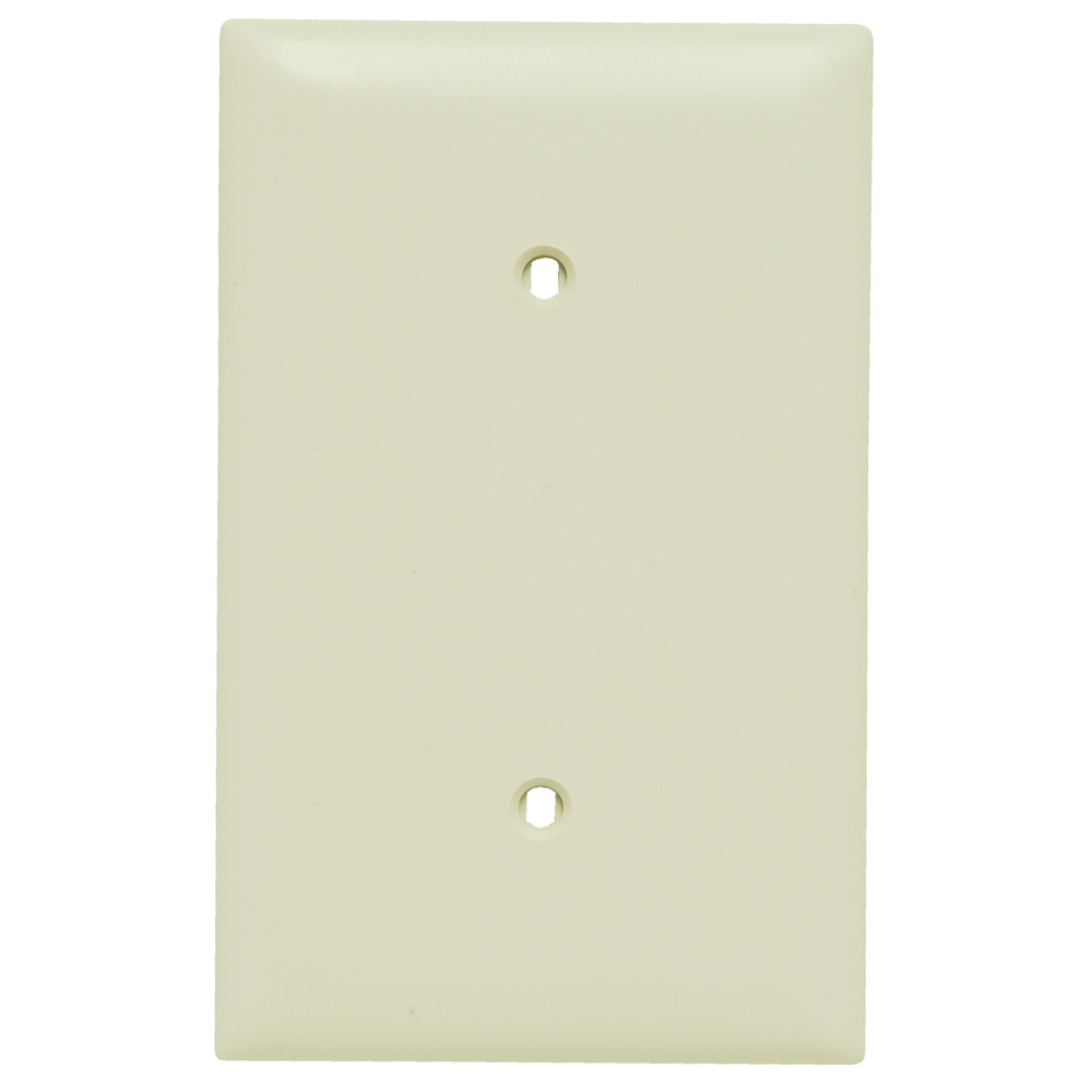 Trademaster Plate 1gang Blank Strap Mount Light Almond
