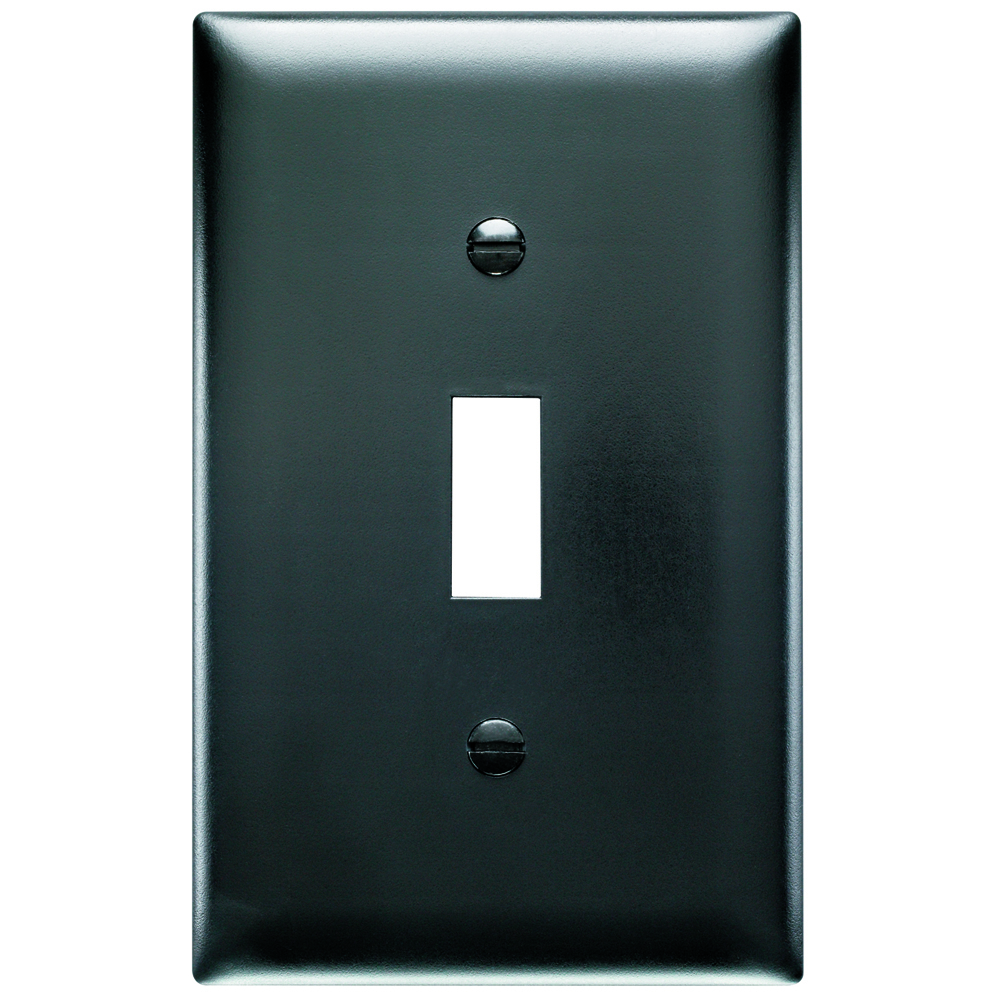 Trademaster Wall Plate 1gang 1toggle Black