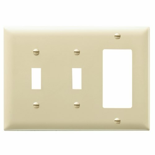 Trademaster Plate 3gang 2toggle 1 Decorator Ivory
