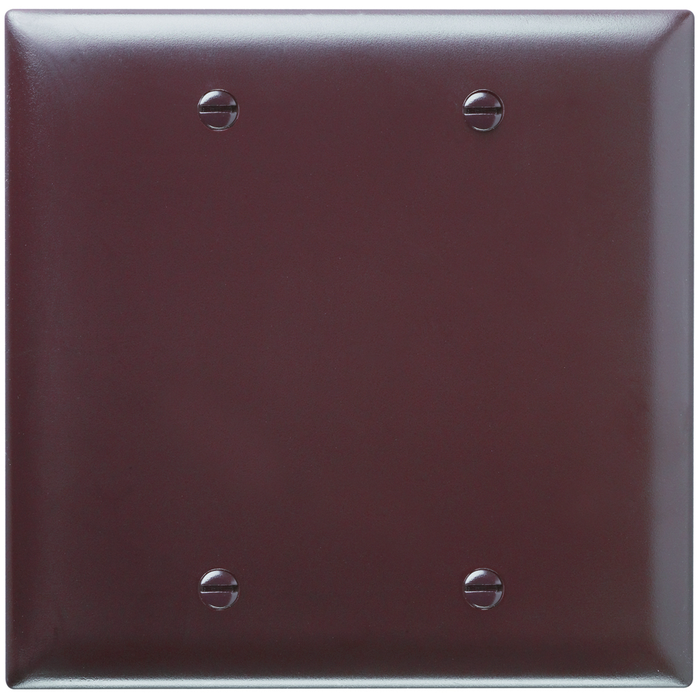 Trademaster Plate 2gang Blank Box Mount Brown