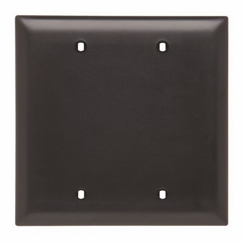 Trademaster Plate 2gang Blank Box Mount Black