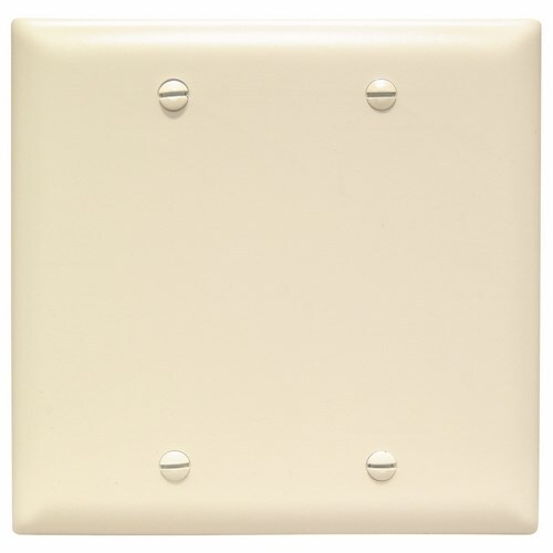Trademaster Plate 2gang Blank Box Mount Light Almond