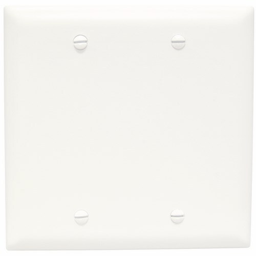 TP23W Blank Wallplate, 2 Gang, White 