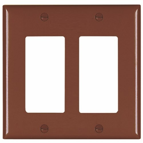 Trademaster Plate 2gang 2 Decorator Brown