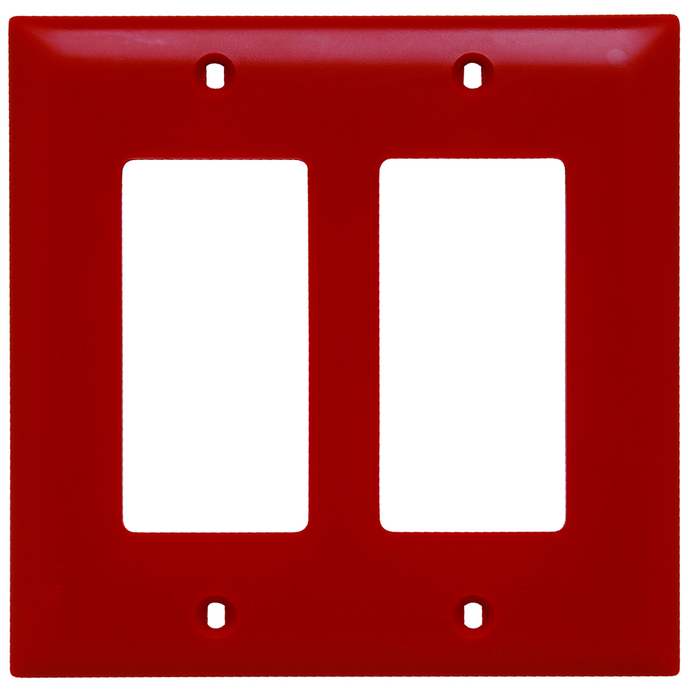 2-Gang TradeMaster 2 Decorator Openings Wall Plate, Red