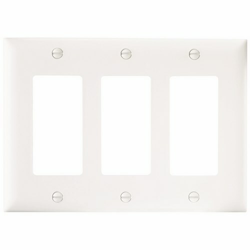 Trademaster Plate 3gang 3 Decorator White