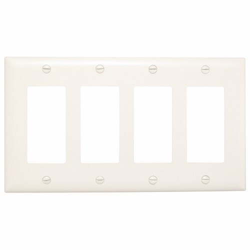 Trademaster Plate 4gang 4 Decorator White