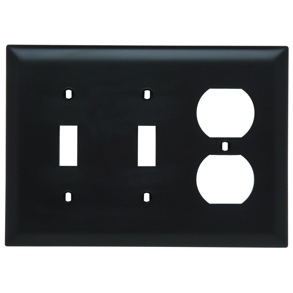 Trademaster Plate 3gang 2toggle 1duplex Brown
