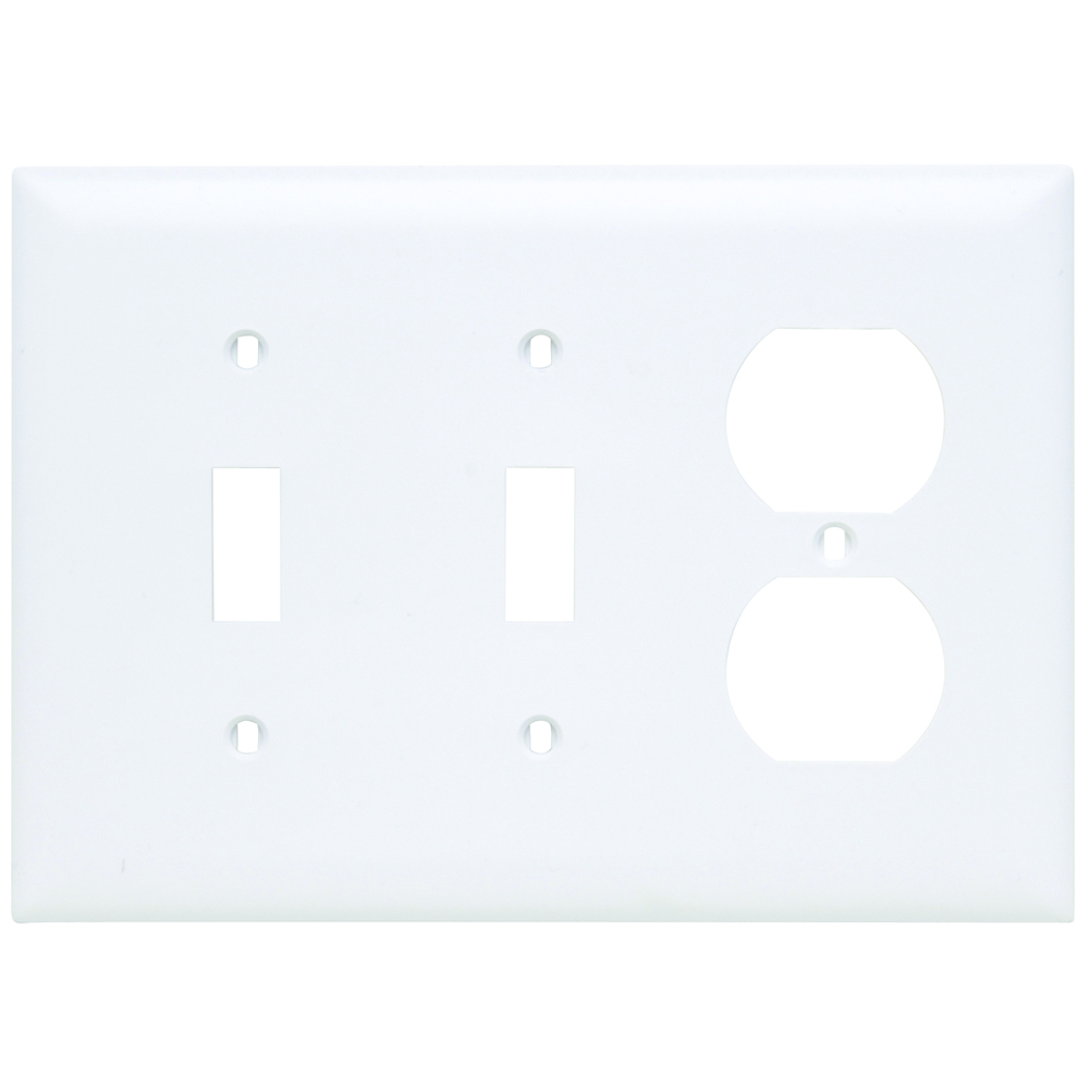 Trademaster Plate 3gang 2toggle 1duplex White