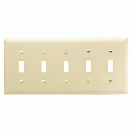 Trademaster Plate 5gang 5toggle Ivory
