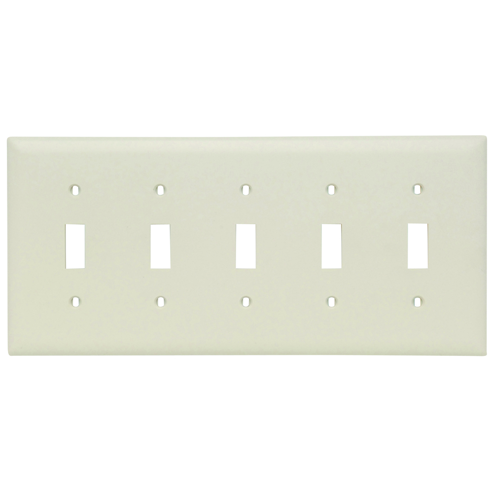 Trademaster Plate 5gang 5toggle Light Almond