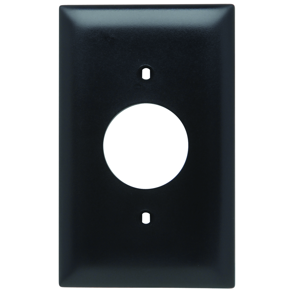 Trademaster Plate 1gang 1 Single Receptacle Black