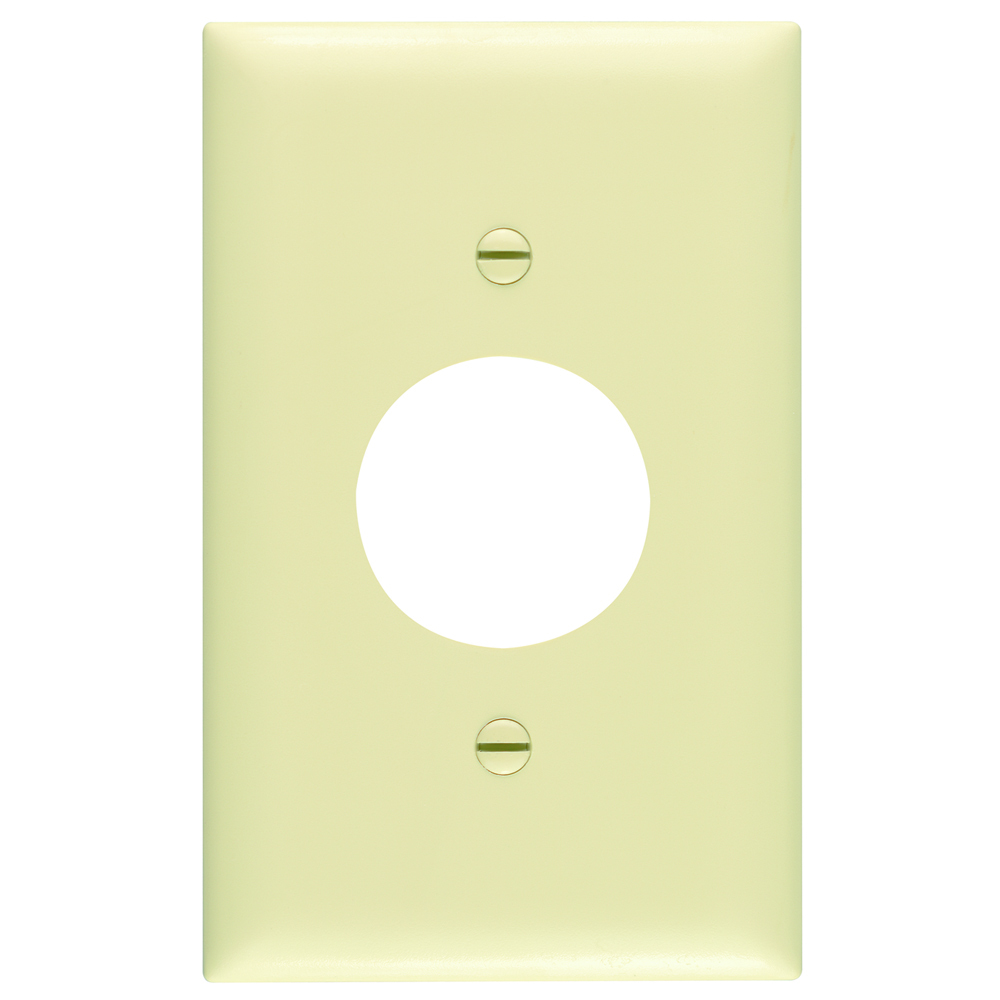 Trademaster Plate 1gang 1 Single Receptacle Ivory