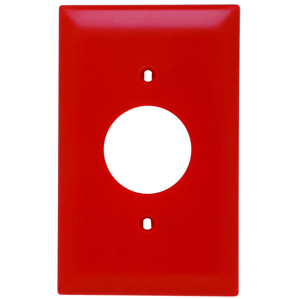 Trademaster Plate 1gang 1 Single Receptacle Red
