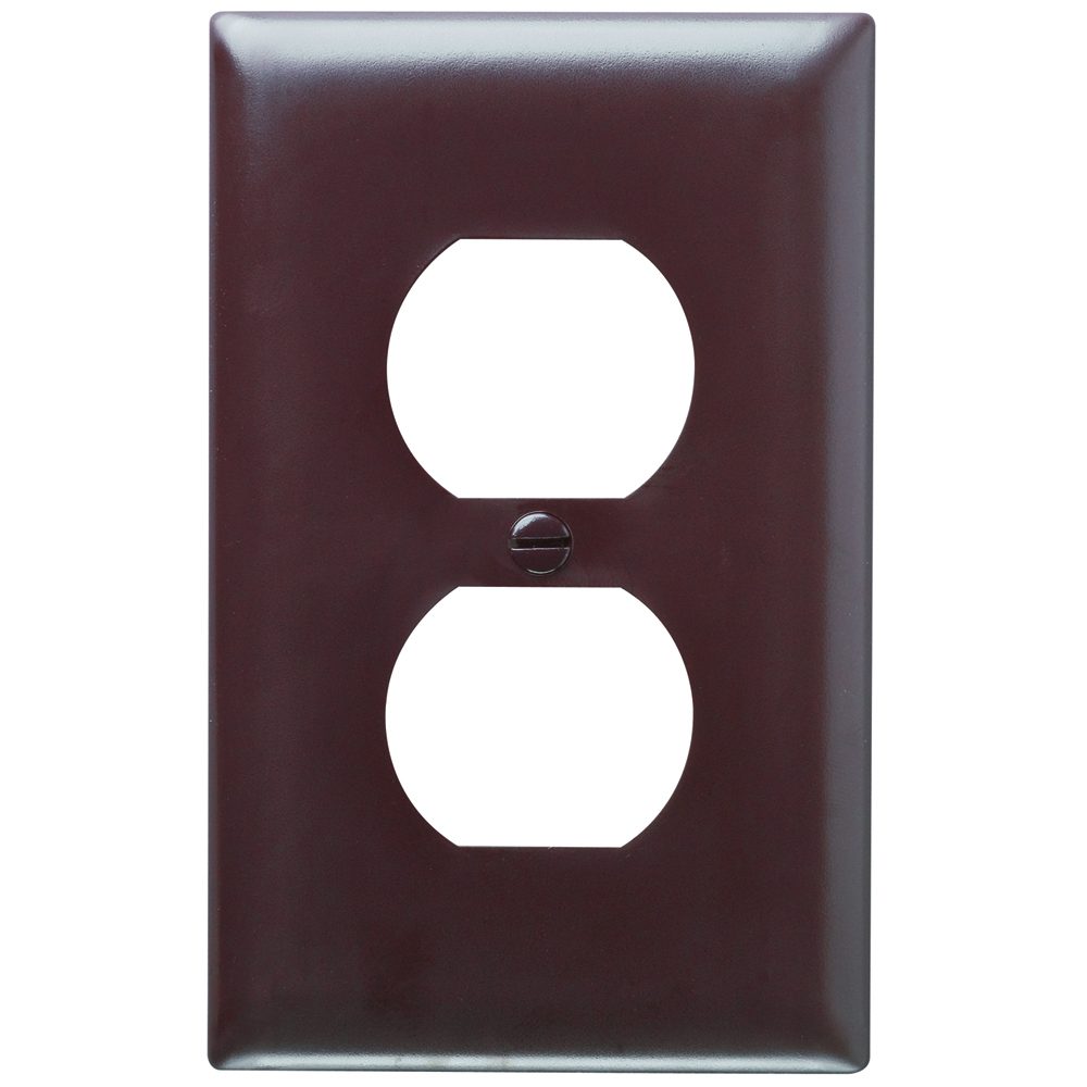 Trademaster Wall Plate 1gang 1duplex Brown