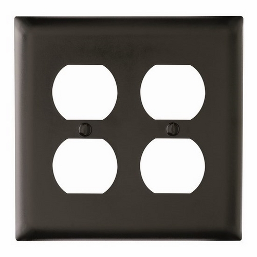 Trademaster Plate 2gang 2duplex Black