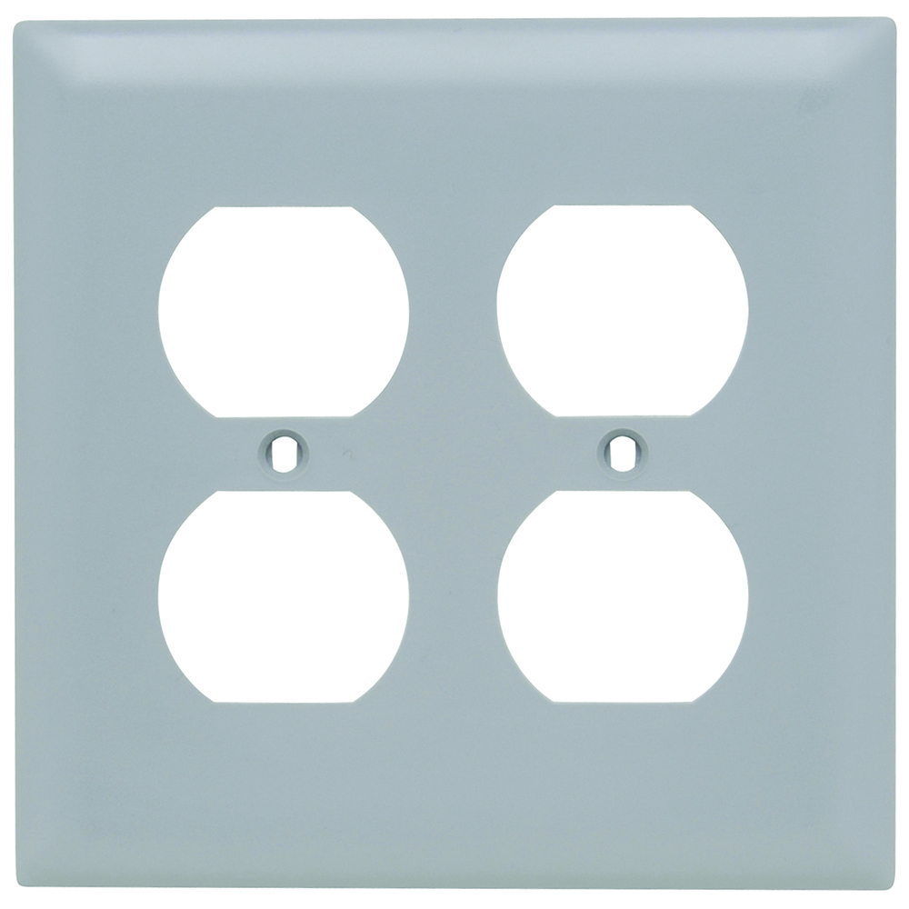 Trademaster Plate 2gang 2duplex Gray
