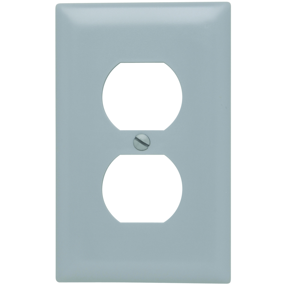 Trademaster Wall Plate 1gang 1duplex Gray