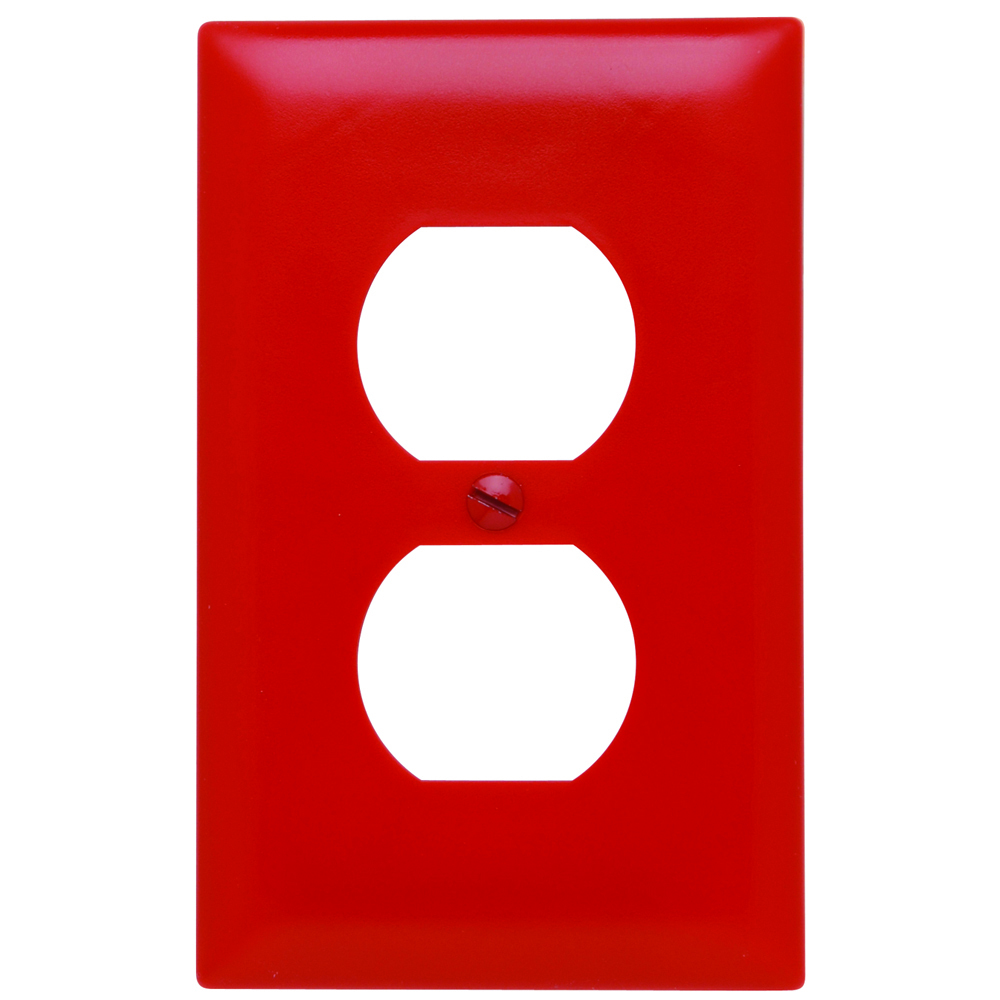 1-Gang TradeMaster Duplex Outlet Wall Plate, Red