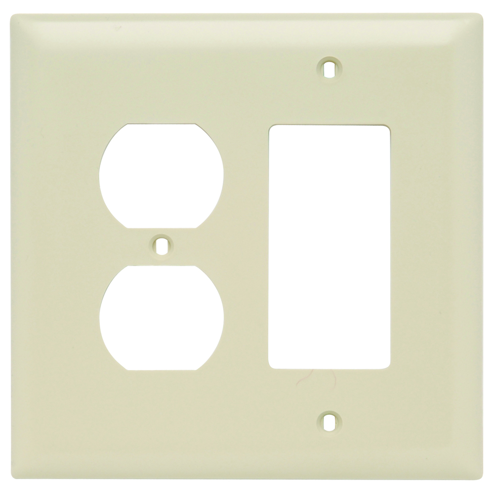 TradeMaster Wall Plate Jumbo 1gang Duplex 1gang Decorator Ivory