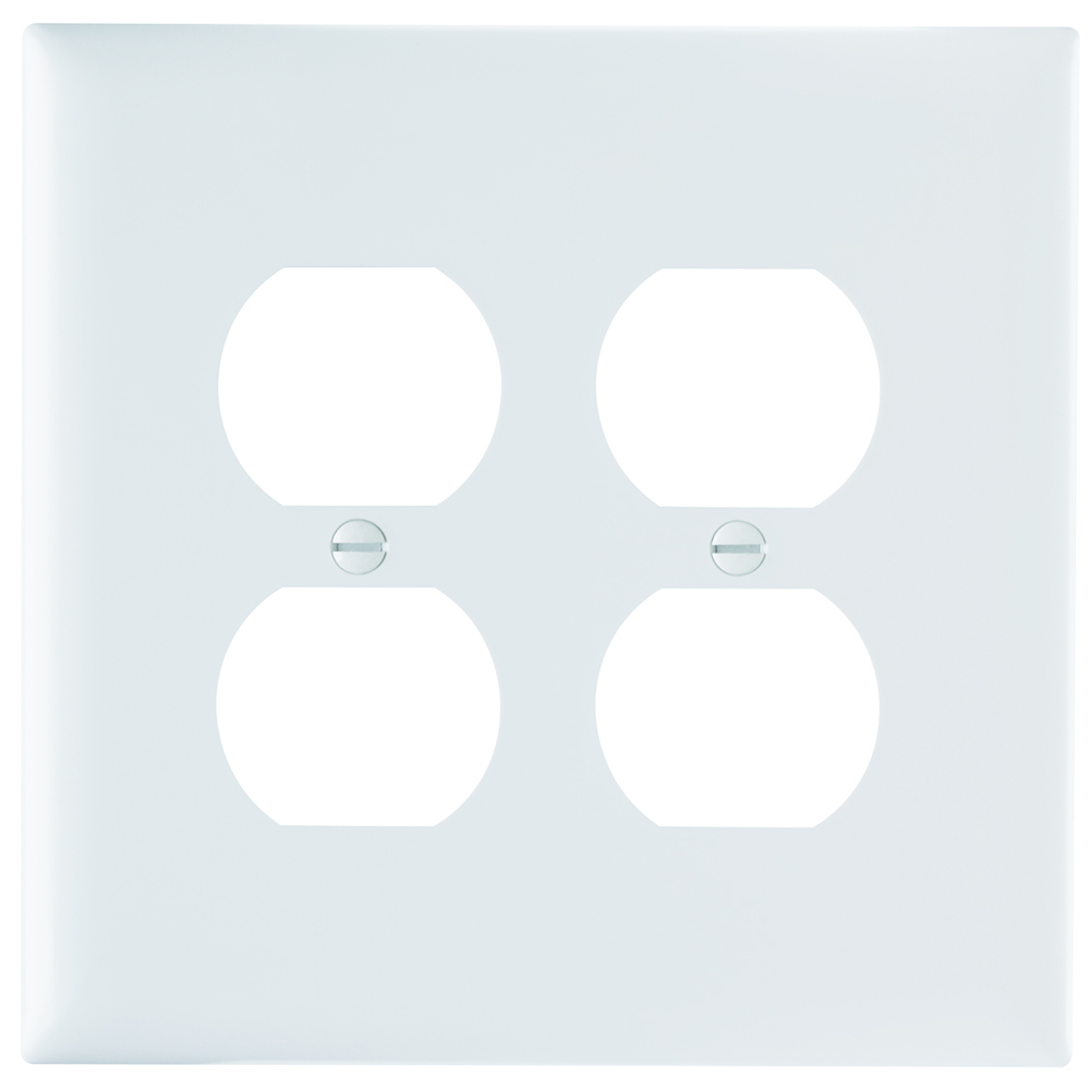 Trademaster Wall Plate Jumbo 2gang 2duplex White
