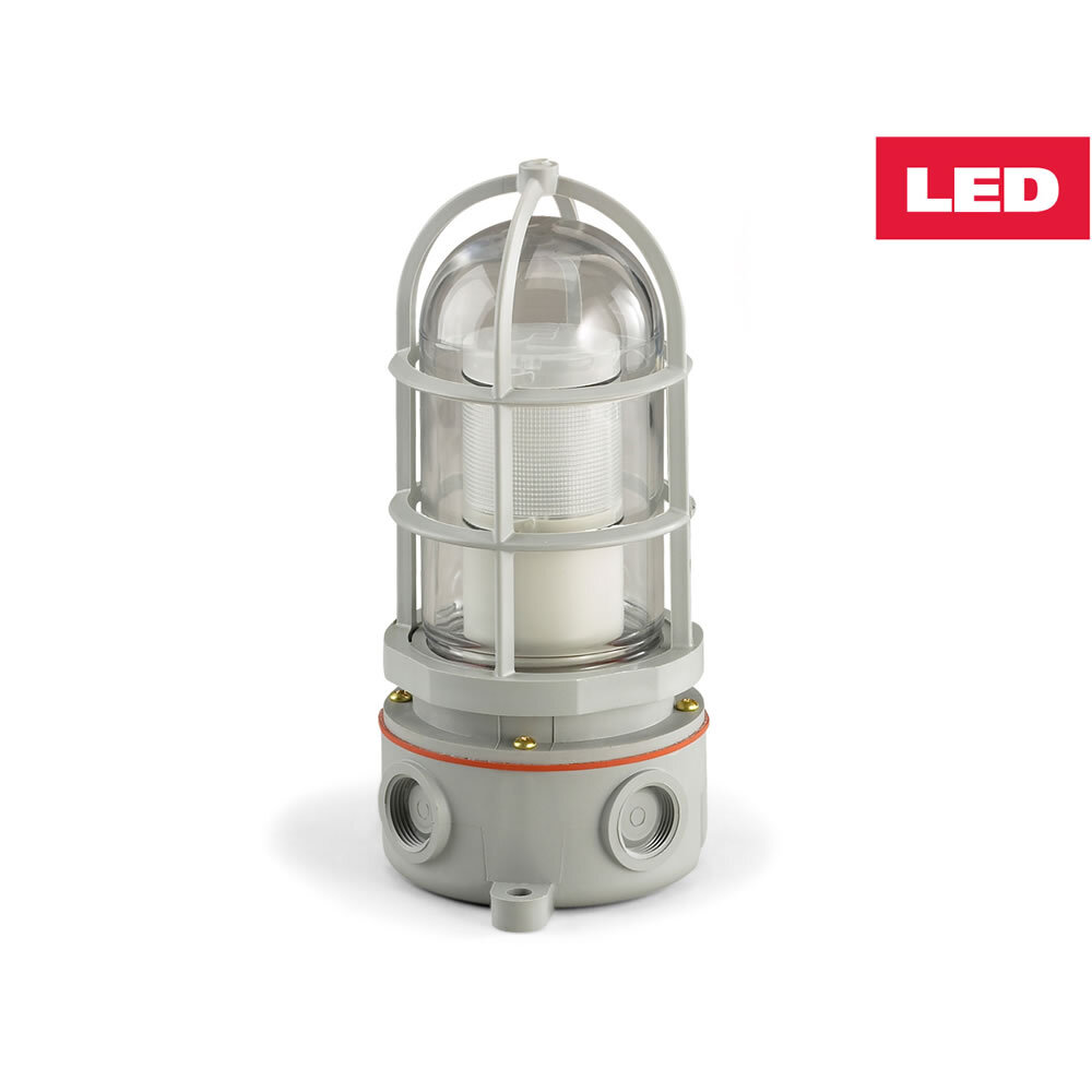 UniStat Hazardous Location LED Status Indicator, 120VAC, Tri-Color (Amber, Green and Red) - Available in 24VDC and 120VAC. Tri or quad-color models. 50,000 hour, vibration-resistant LED light source. Surface mount. PLC compatible. Type 4X, IP66 enclosure. IP69K compliant. UL and cUL Listed for Class I, Division 2, Groups A, B, C, and D & Class II, Division 2, Groups F and G & Class III.