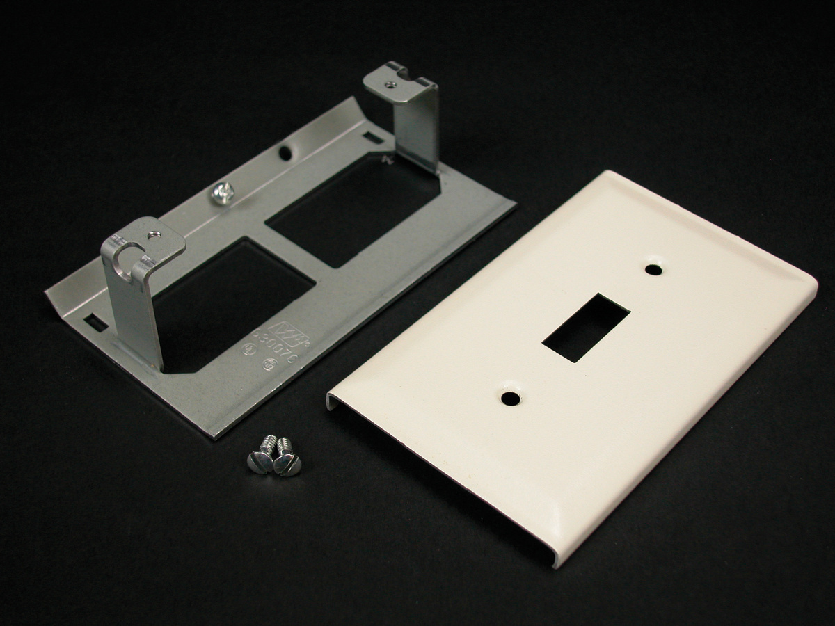 Switch Cover Fitting; Steel, Ivory
