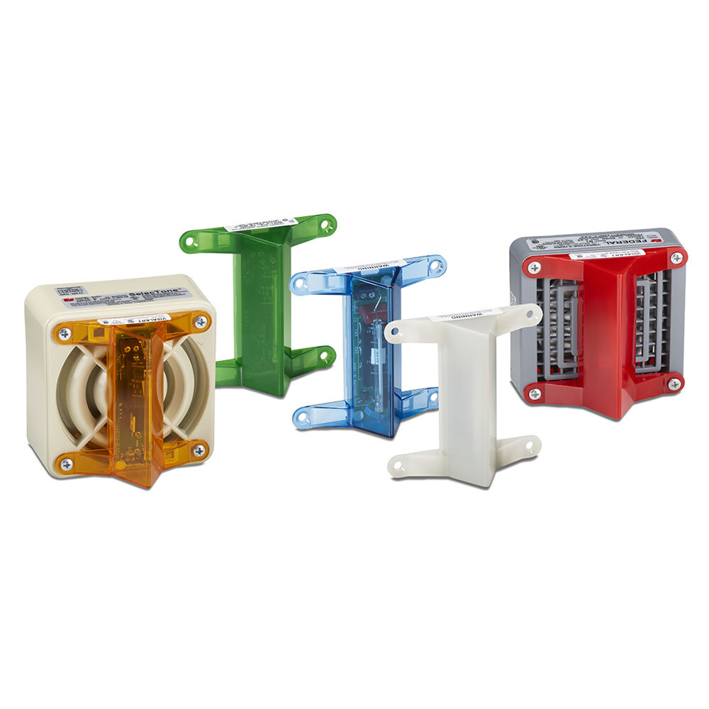 Visalert Strobe Light, 120VAC, Clear - Available in 24VDC, 120VAC and 240VAC. Five lens colors: Amber, Blue, Clear, Green and Red. 4,000 hour strobe tube. Easy surface mount installation onto Federal Signals 350 Vibratone horn and Model 50GC SelecTone amplified speaker (sold separately). Indoor/outdoor use. Conformal coated PCB. Type 3R enclosure. CSA Certified. UL Listed.