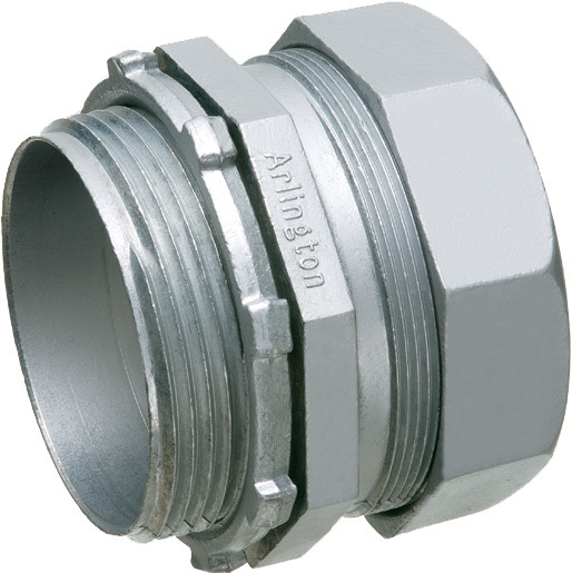 Zinc die-cast EMT compression connector. concrete tight and rain tight. Trade Size 2-1/2".