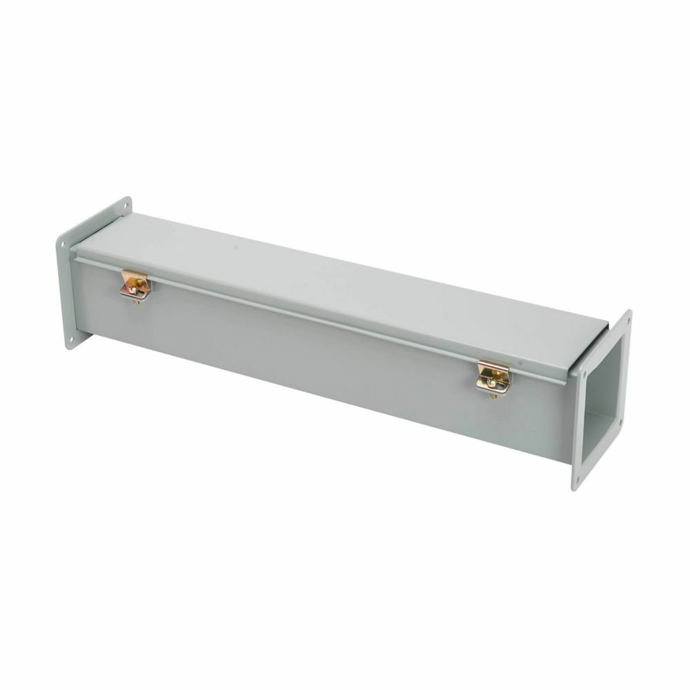 Eaton B-Line series wireway, 8" height, 24" length, 8" width, 12FW wireway, Wireway hanger, Hinged cover, NEMA 12, Steel, Seamless poured in-place, Hinged, ANSI 61 gray, 14 gauge