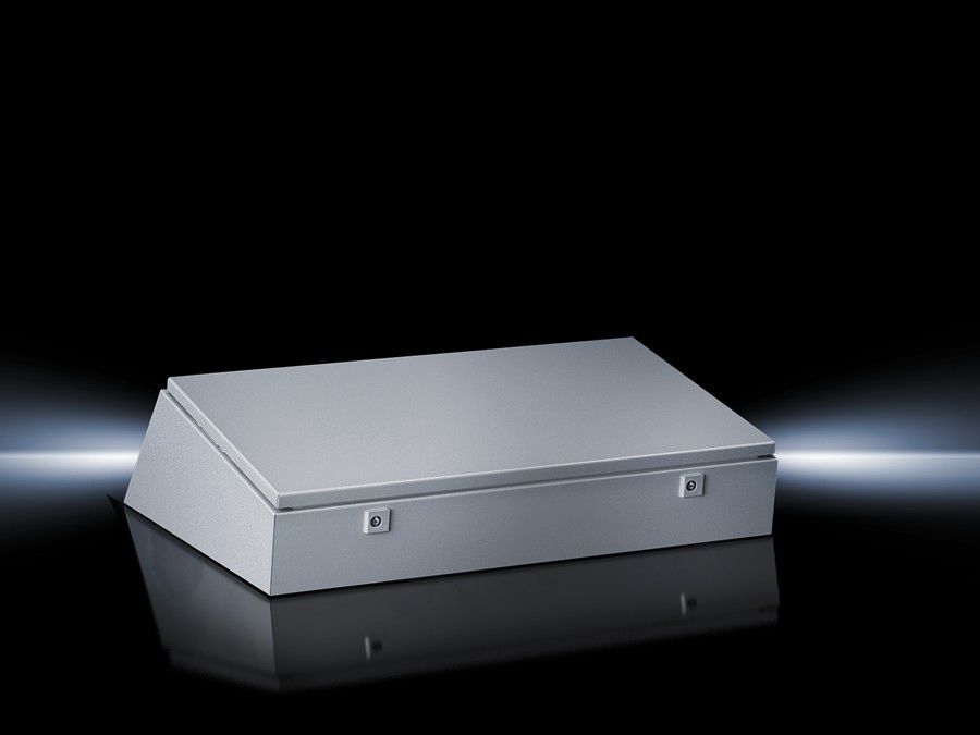 TP TopConsole system, desk section for 3-part configuration, WD: 1600x700 mm, carbon steel