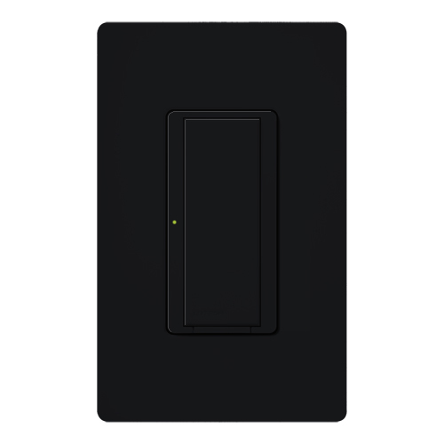 RadioRA 2 Switch, Multi-location/single-pole, neutral required, 120V/8A light or 1/4 HP motor/5.8A motor in black