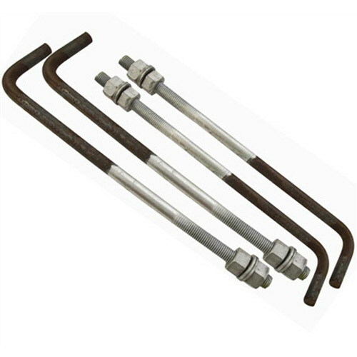 3/4 in. X 18 in. X 3 in. anchor bolts with template for SSS 4C pole, SKU - 800977