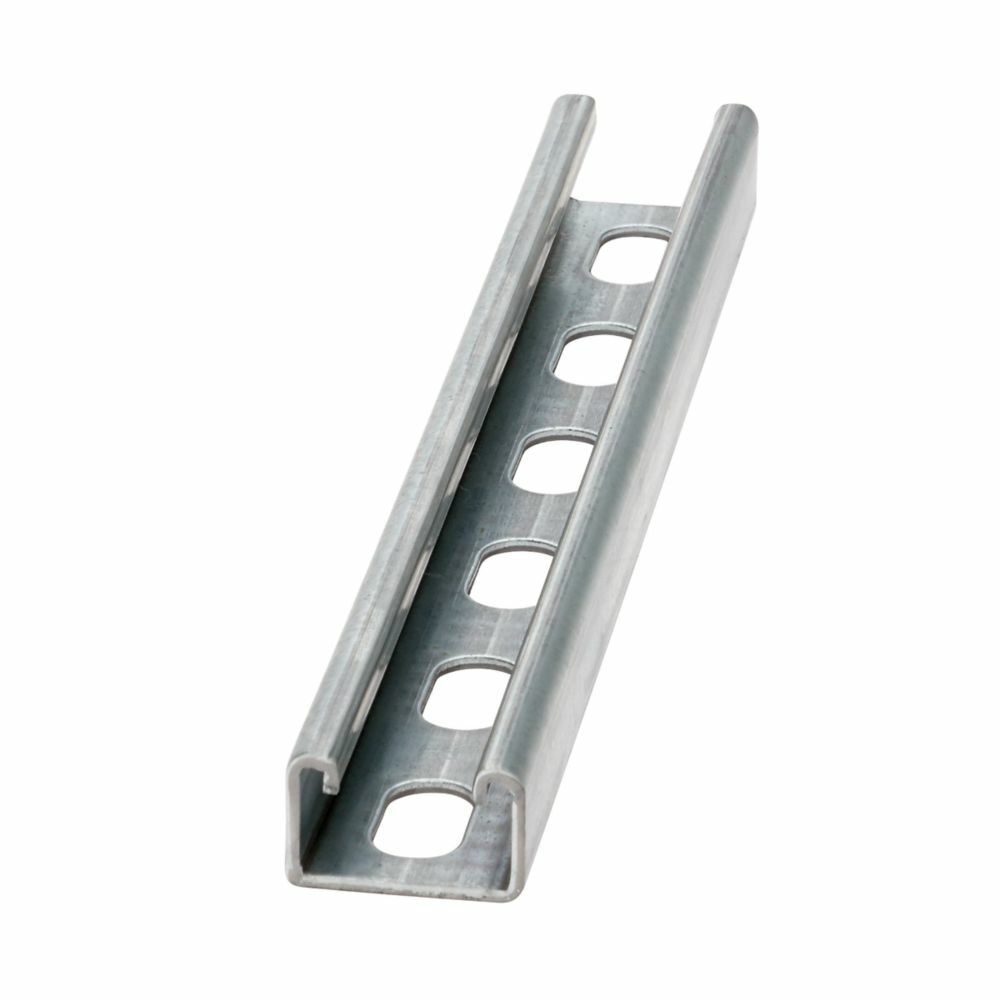 Eaton B-Line series strut channel, 1" H x 120" L x 1.62" W, Steel, Hot-dipped galvanized, SH, 12 Gauge