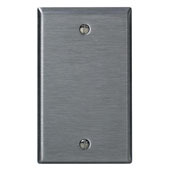 1-Gang, No Device Blank Wallplate, Standard Size, Box Mount, Stainless Steel