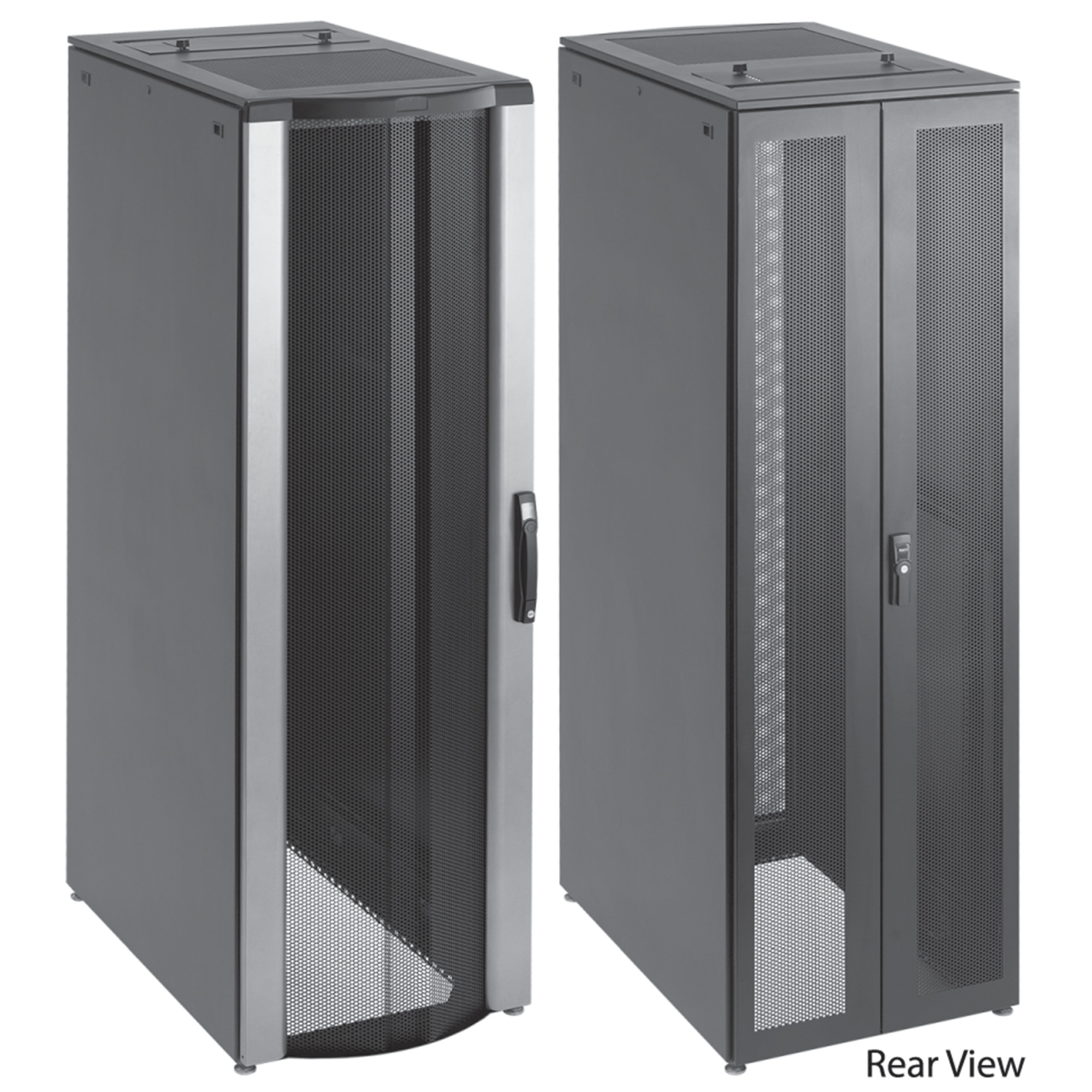 ProLine FloTek PC Server Cabinet with Sides, 2000x600x1000mm, Black, Steel