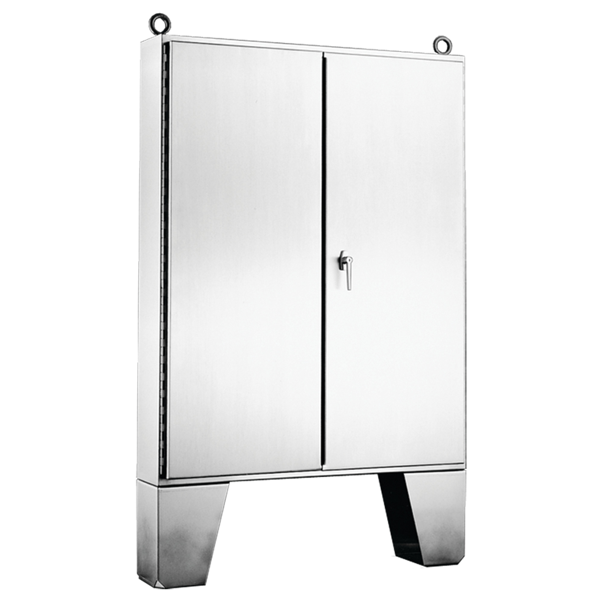 Two-Door Floorstand 3-Pt Latch Type 12, 72x60x20, Brushed, SS304