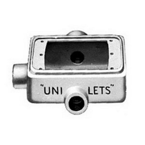 Unilet; Deep Rigid Top 1-Gang FDT Device Box; 2.690 Inch Depth, Malleable Iron, 25 Cubic-Inch, 1 Inch Threaded Hub