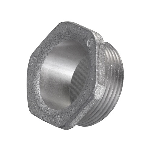Bushed Nipple; 6 Inch, Malleable Iron, Zinc Plated