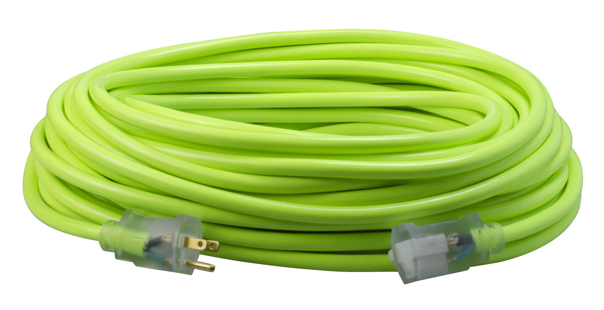 Southwire 2579SW000X 12/3 Heavy-Duty 15-Amp SJTW High Visibility General Purpose Extension Cord with Lighted End, 100