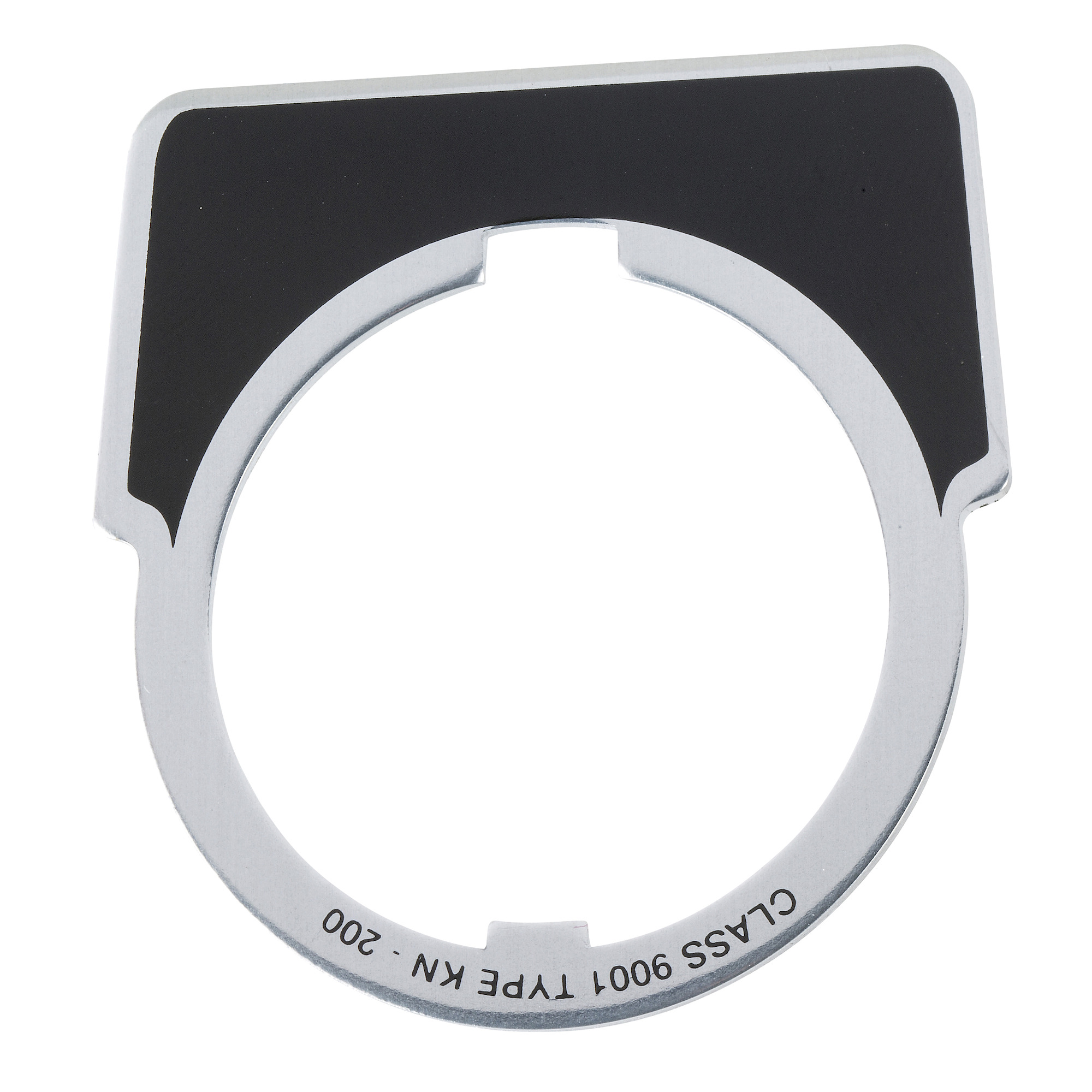 Harmony 9001K, Harmony 9001SK, legend, 30mm, plastic, black with white letters, 44,5mm square, marking OPEN